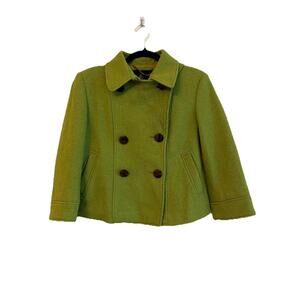 G.E.T General Equipment Technique Jacket S Double Breasted Crop Blazer Green EUC